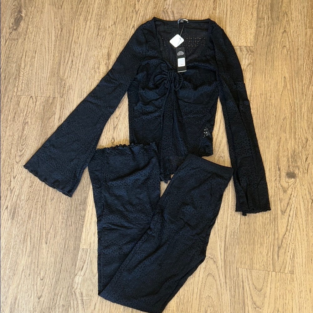 Fashion Nova Black Lace Jumpsuit
